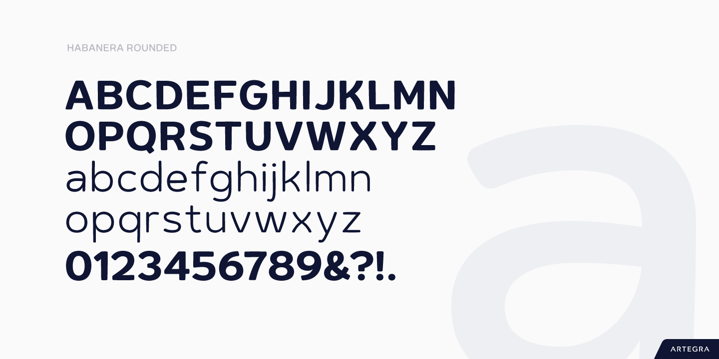 Beispiel einer Habanera Medium Italic-Schriftart